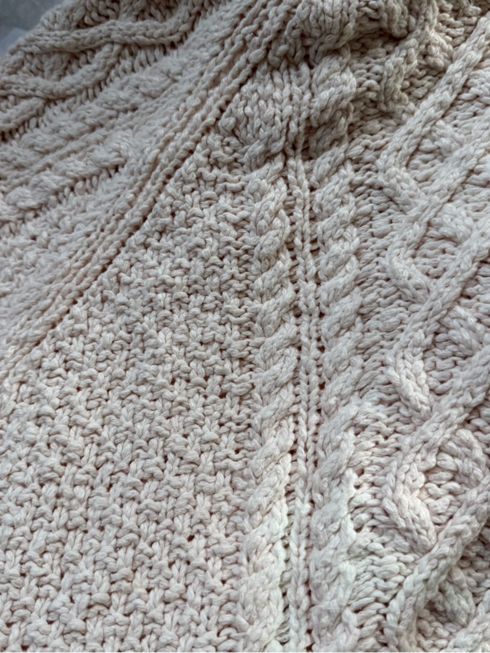 Free People On a Boat Cableknit Slouchy Sweater Dress size large - Picture 7 of 7